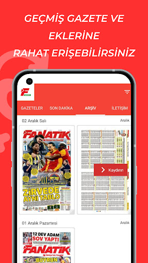 Fanatik eGazete ekran görüntüsü