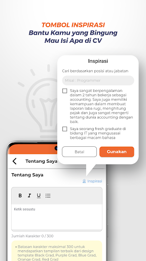 BikinCV : CV & Resume Maker ekran görüntüsü
