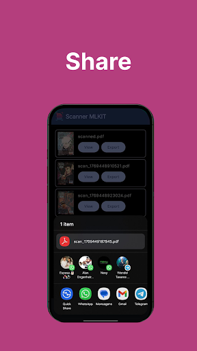 Scanner MLKIT ekran görüntüsü