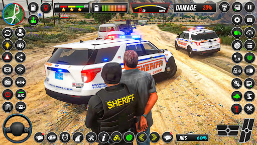 Police Car Chase Cop Car Sim ekran görüntüsü