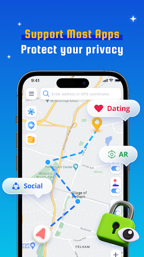 Sahte GPS Sahte konumu - AnyTo ekran görüntüsü
