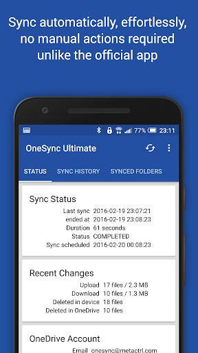 OneSync: Autosync for OneDrive ekran görüntüsü