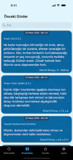 Günün Hadisi - My Daily Hadith ekran görüntüsü