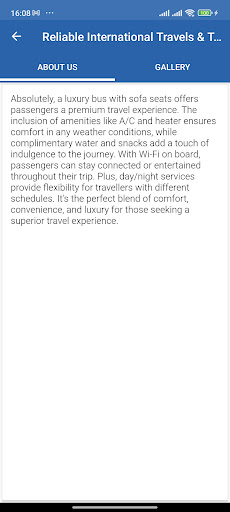 Reliable International Travels ekran görüntüsü