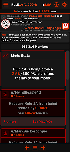 Rule1A Incremental: Idle Forum ekran görüntüsü