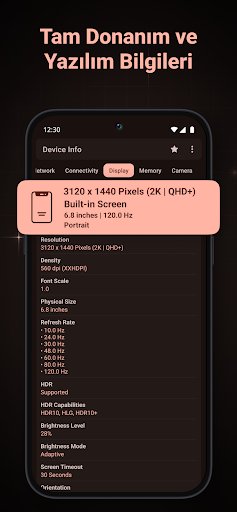 Cihaz Bilgisi: CPU'su, Sistem ekran görüntüsü