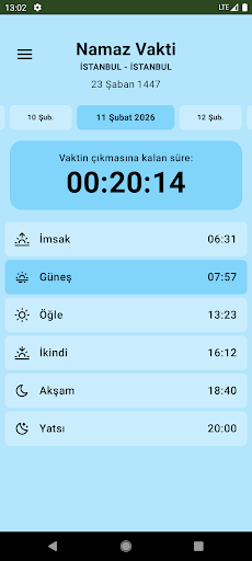 Namaz Vakti (islamveihsan) ekran görüntüsü