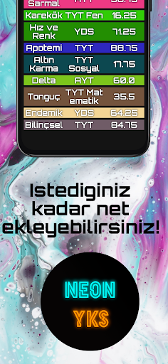Neon YKS - Deneme Takibi ekran görüntüsü
