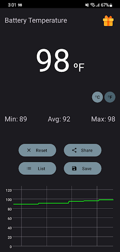 Battery Health Temperature ekran görüntüsü