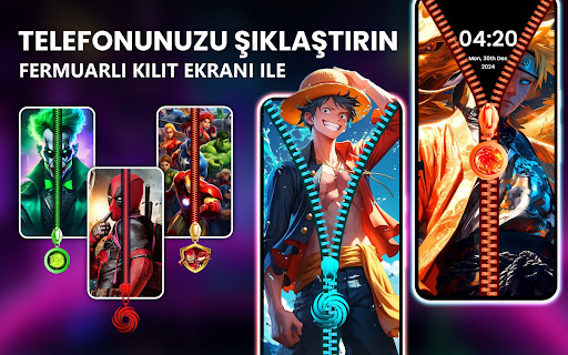 Fermuarlı Kilit Ekranı Duvar ekran görüntüsü