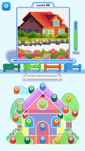Color Thread: Wool Sort ﻿Jam ekran görüntüsü