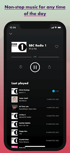 InstantRadio ekran görüntüsü