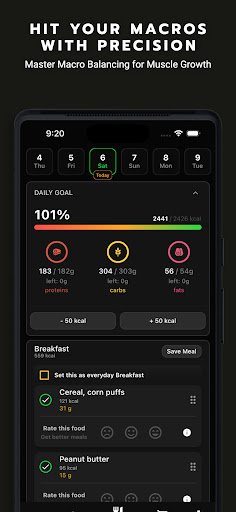 Gaintrain Bulking Meal Planner ekran görüntüsü