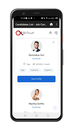 Job Connect ekran görüntüsü