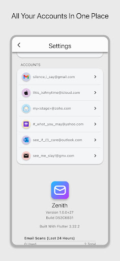 Zenith - Unified Email Inbox ekran görüntüsü