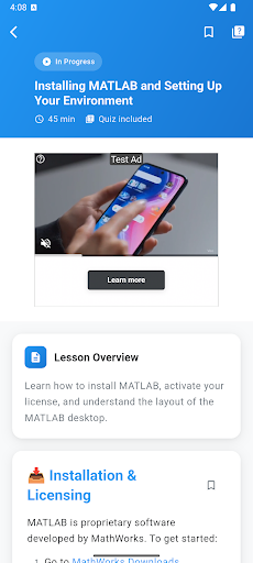 Learn MATLAB ekran görüntüsü