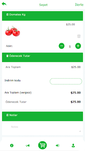 Market Cepte ekran görüntüsü