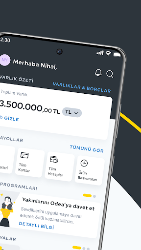 Odea Mobil Bankacılık ekran görüntüsü