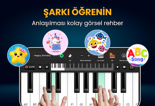 Piyano, Bateri Öğrenin ekran görüntüsü