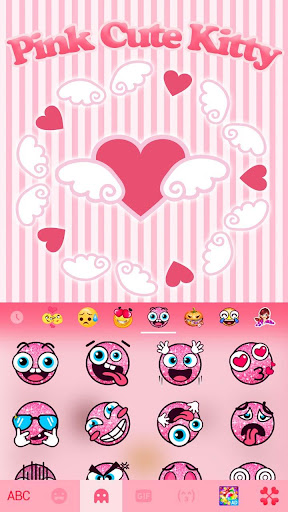 Pink Cute Kitty Tema ekran görüntüsü