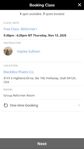 BlackBox Pilates ekran görüntüsü