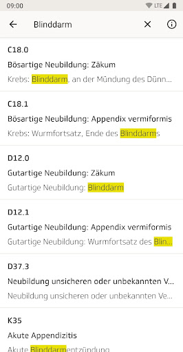 ICD-10 Diagnoseauskunft ekran görüntüsü