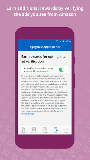 Amazon Shopper Panel ekran görüntüsü