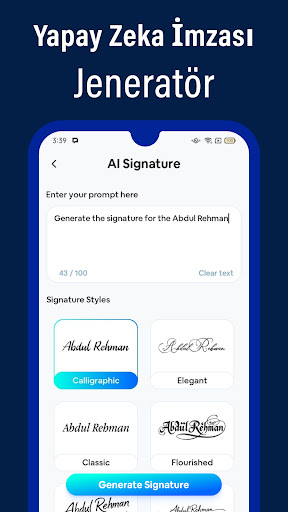 Esign Imza: Oluşturma Programı ekran görüntüsü