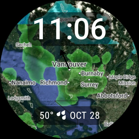 Weather Radar Watch Face ekran görüntüsü