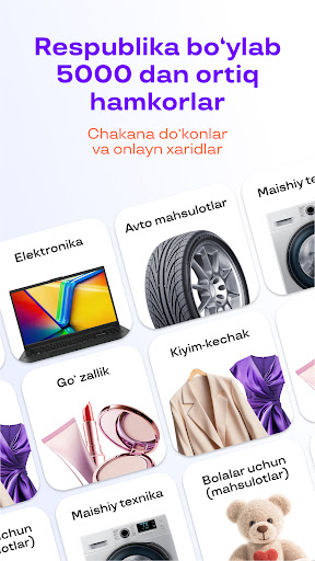 Uzum Nasiya: muddatli to'lov ekran görüntüsü