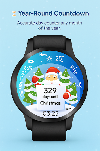 Santa Countdown WatchFace ekran görüntüsü