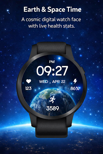 Earth & Space Watch Face ekran görüntüsü