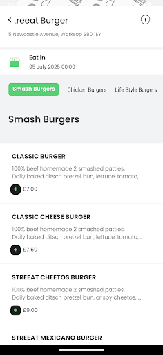 Streeat Burger ekran görüntüsü