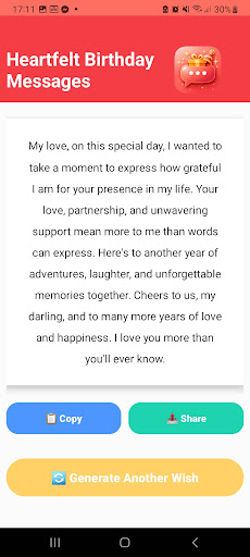 Birthday Heartfelt Wishes ekran görüntüsü