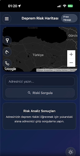 Deprem Risk Haritası ekran görüntüsü