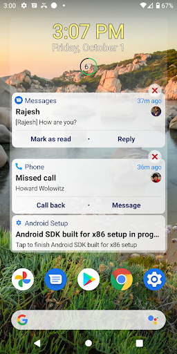 Notification Widget ekran görüntüsü