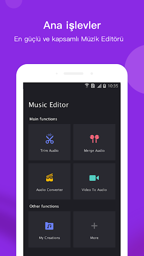 Müzik Editörü ekran görüntüsü