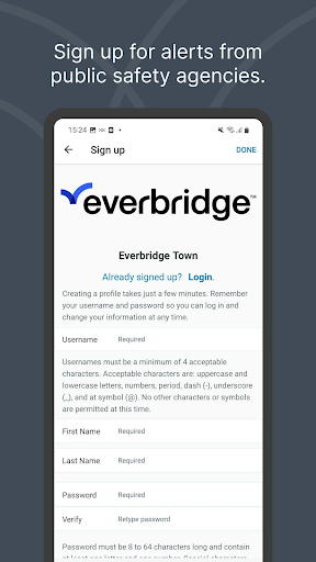 Everbridge ekran görüntüsü