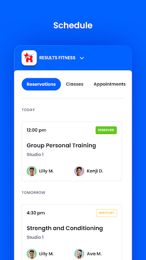 Results Fitness ekran görüntüsü