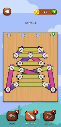 Wood Screw Nuts & Bolts Puzzle ekran görüntüsü