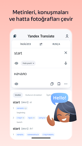 Yandex Çeviri ekran görüntüsü