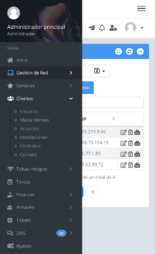 Mikrowisp Admin ekran görüntüsü