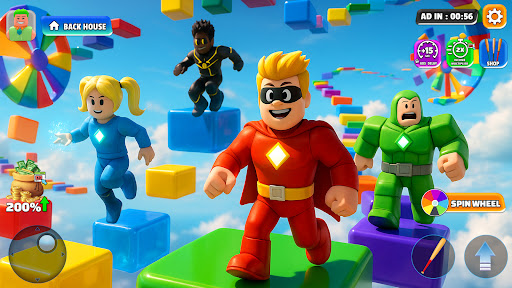 Superhero Obby Parkour Runner ekran görüntüsü