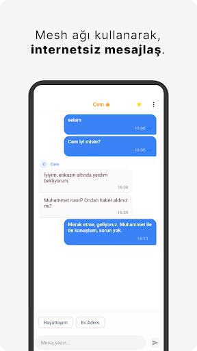 Deprem İnternetsiz - Mesh Chat ekran görüntüsü