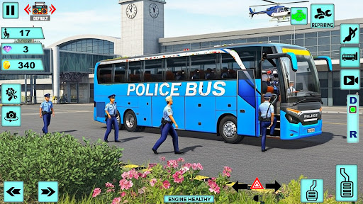 Polis Otobüsü Oyunları 3d ekran görüntüsü