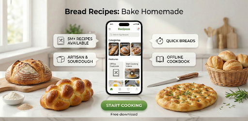 Bread Recipes: Bake Homemade ekran görüntüsü