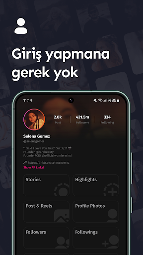 InAnalyze: Kilitli Hesap Gör ekran görüntüsü