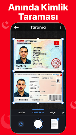 Kimlik Kartı Tarayıcı - Tarama ekran görüntüsü