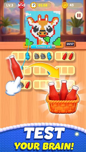 Knit Jam 3D: Sort Wool Colors ekran görüntüsü