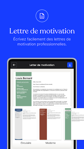 CV.fr : CV designer en ligne ekran görüntüsü